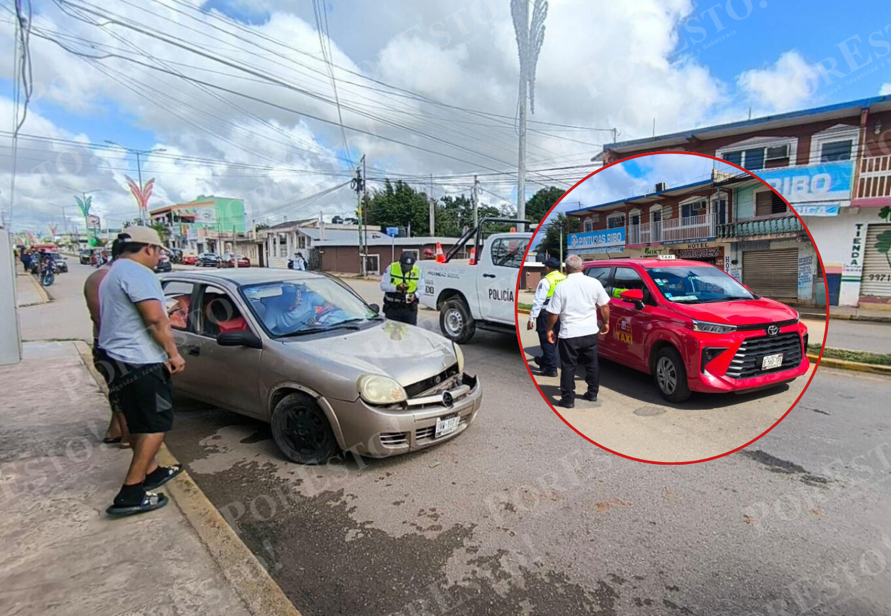 Los conductores permanecieron en el sitio mientras se determinaban las responsabilidades por el accidente