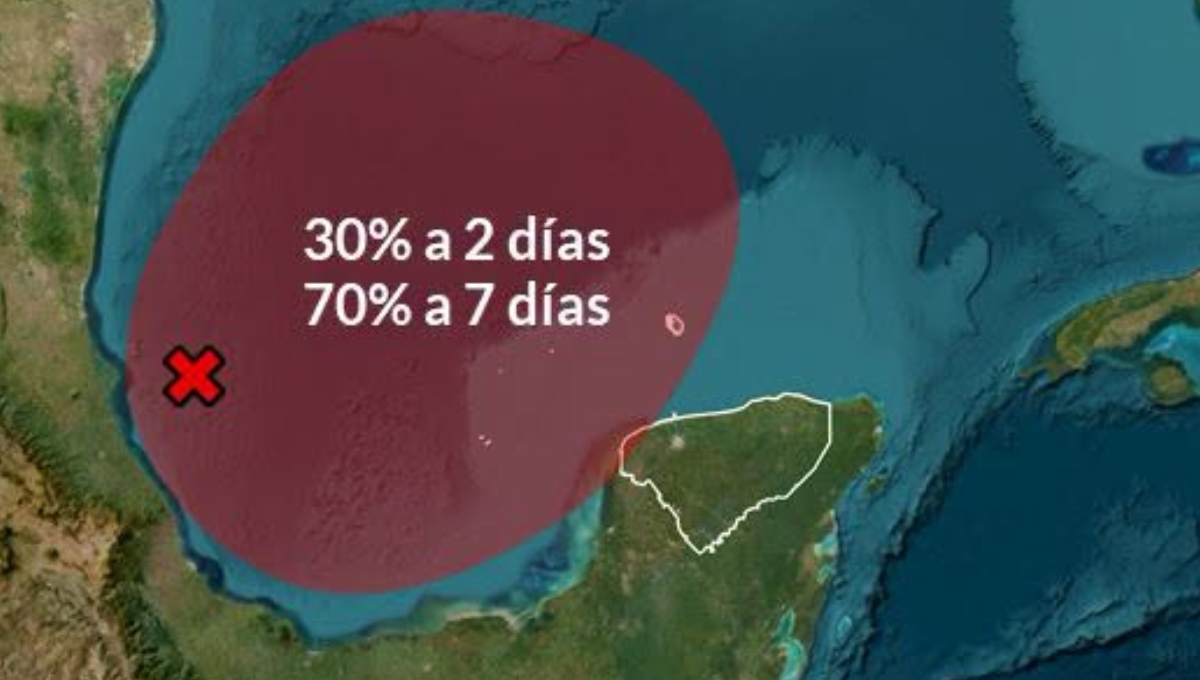 El sistema bajo vigilancia en el Golfo de México se desplaza hacia el este