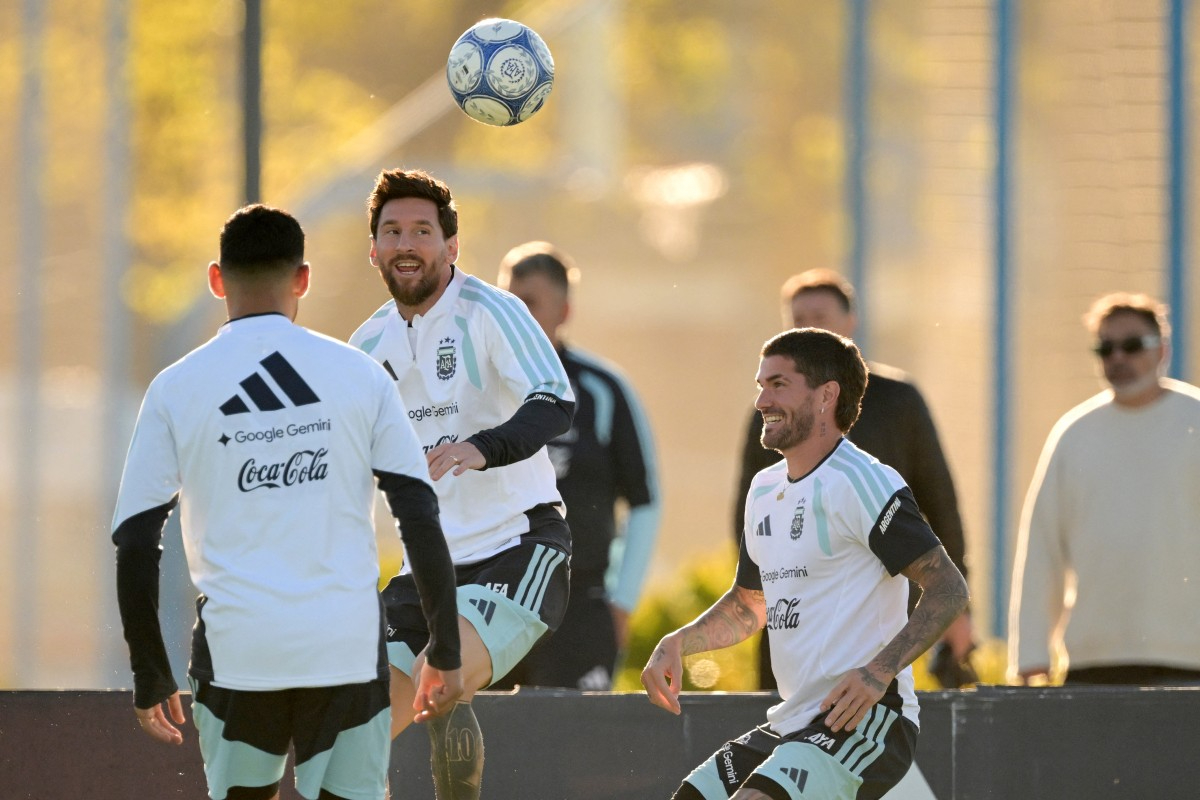 Messi en su último entrenamiento