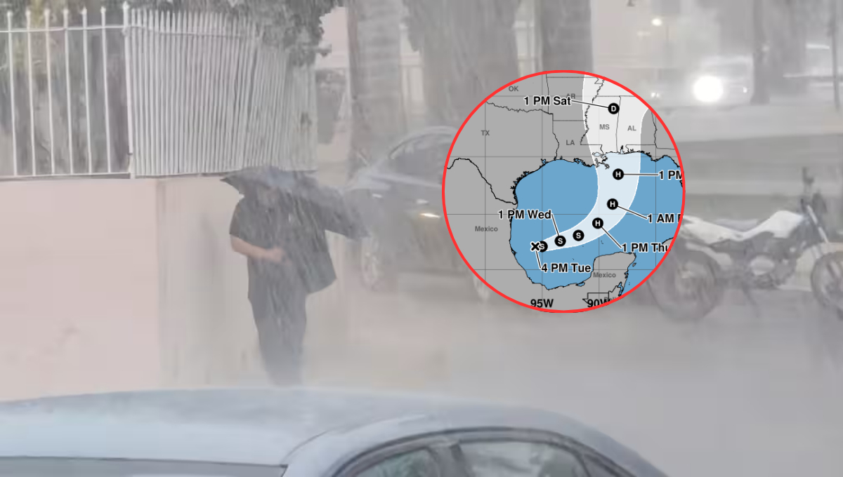 La circulación del fenómeno provocará lluvias en el estado de Campeche en las próximas 24 a 48 horas.