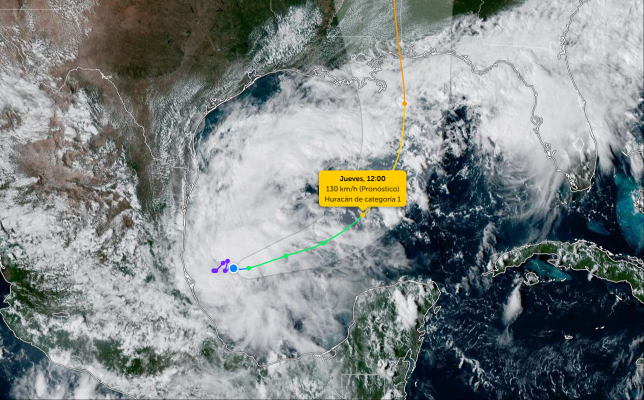 Se confirmó la formación oficial de la depresión tropical Nueve en el suroeste del Golfo de México.