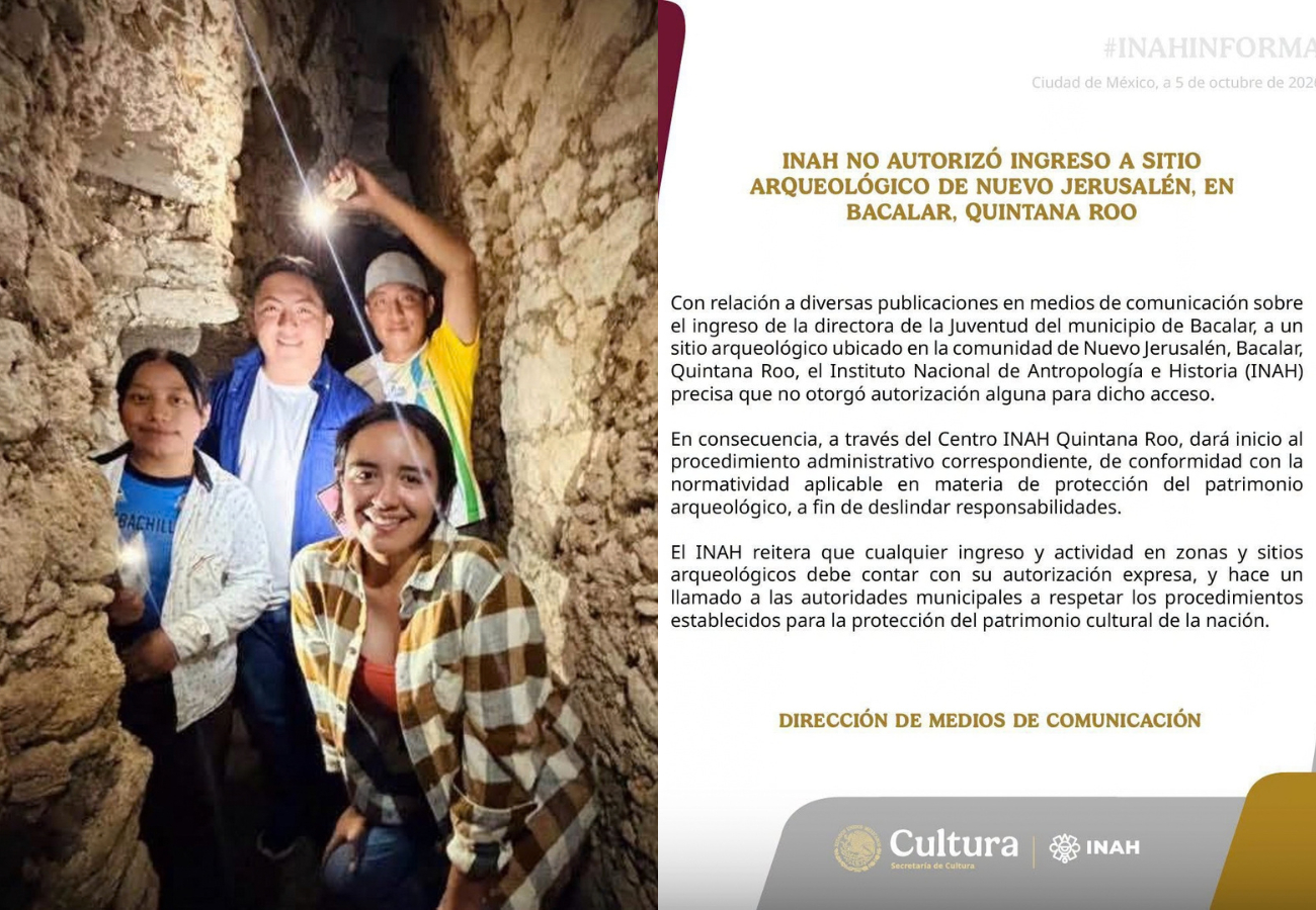 INAH niega haber autorizado visita de funcionaria de Bacalar a sitio arqueológico