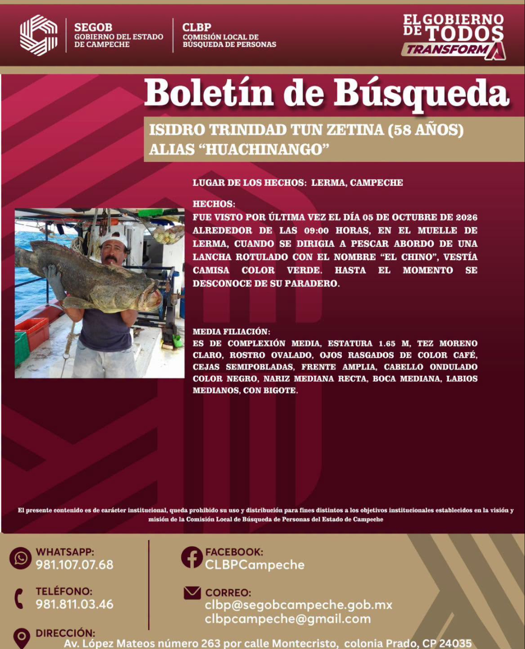 Las autoridades activaron protocolos inmediatos y mantienen contacto con su familia.