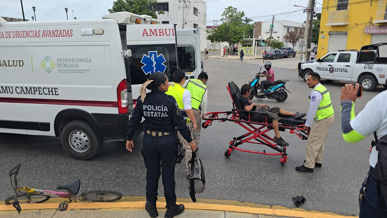 Un ciclista resultó herido tras sufrir un ataque epiléptico mientras transitaba por la vía pública.