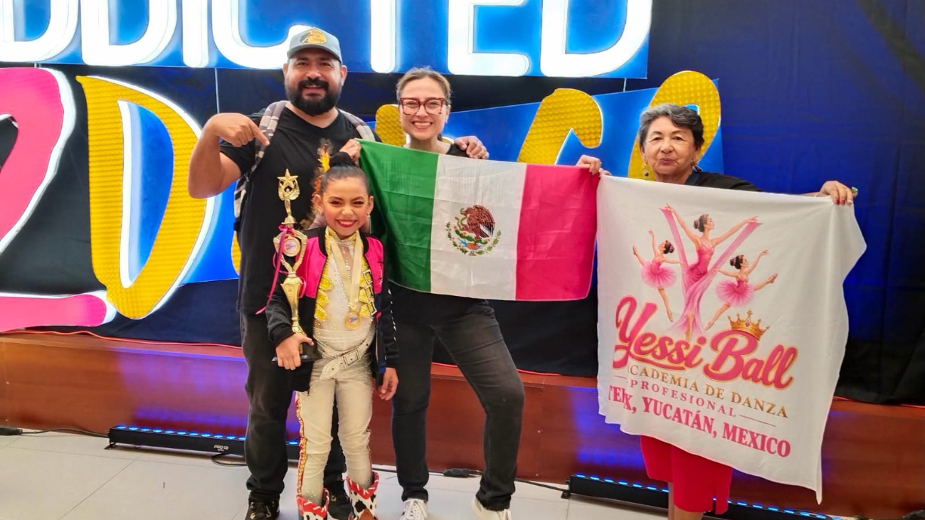 Hilda Marie Novelo Díaz llevó el talento de Tekax hasta Barranquilla, Colombia