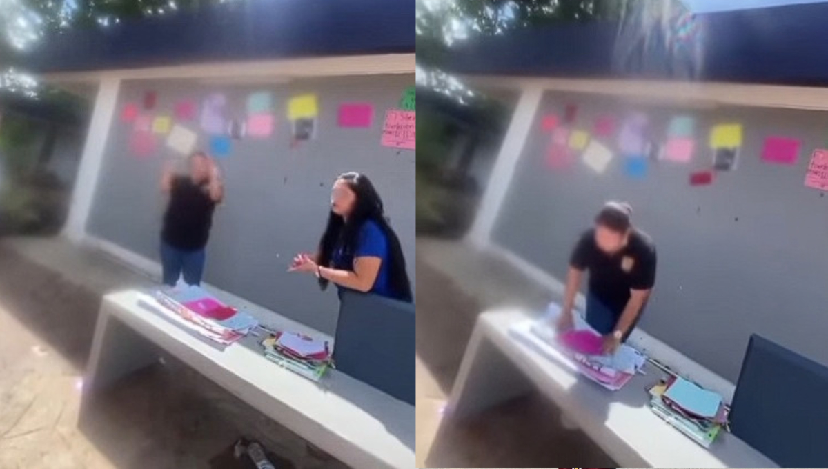 Alumnos de la preparatoria "Dr. Nazario Víctor Montejo Godoy" denunciaron el retiro de carteles de protesta en su escuela.