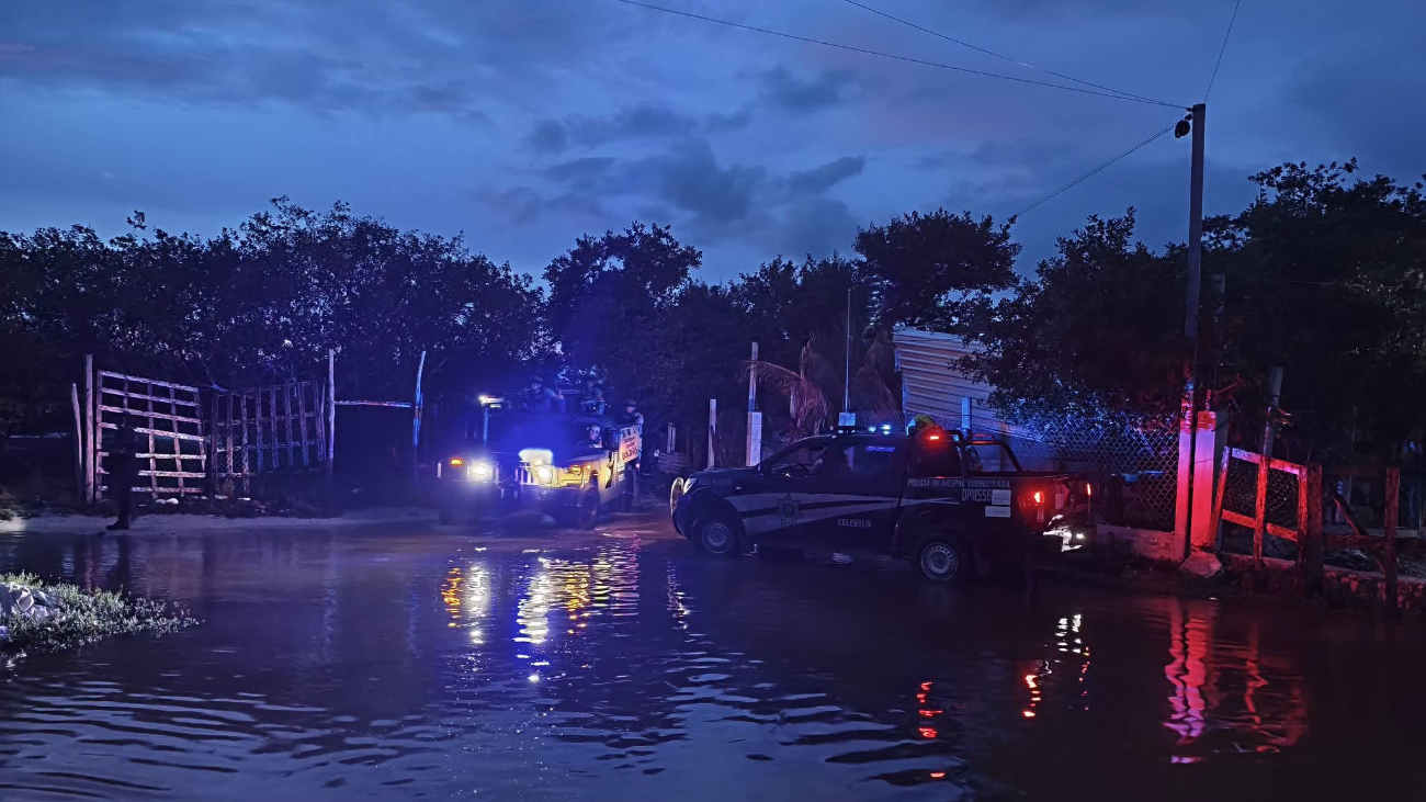 Huracán Isaías provoca lluvias y moviliza a cuerpos de emergencia en Celestún