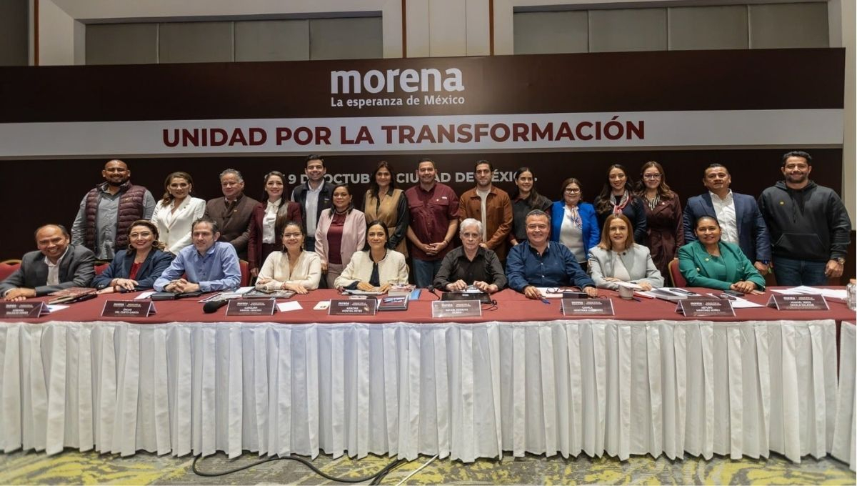 Ariadna Montiel, presidenta nacional de Morena calificó la reunión como muy productiva