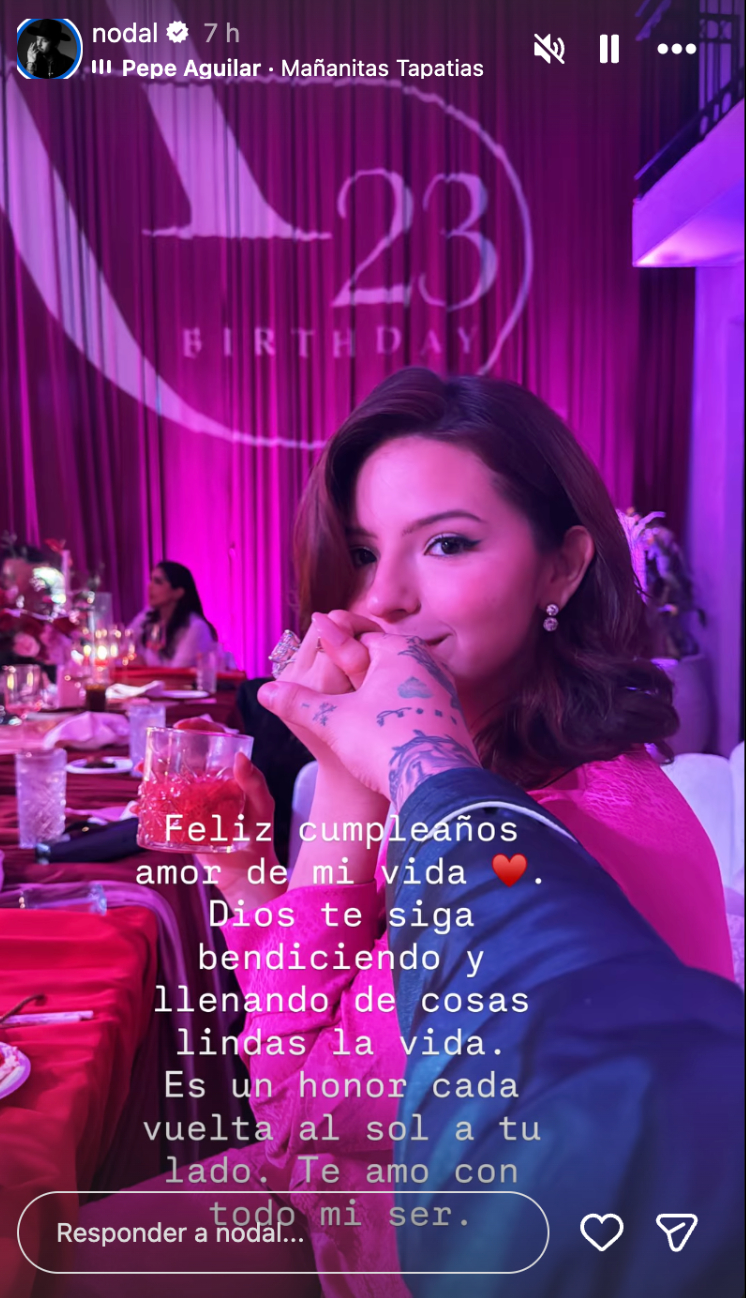 El mensaje de amor de Nodal a su esposa
