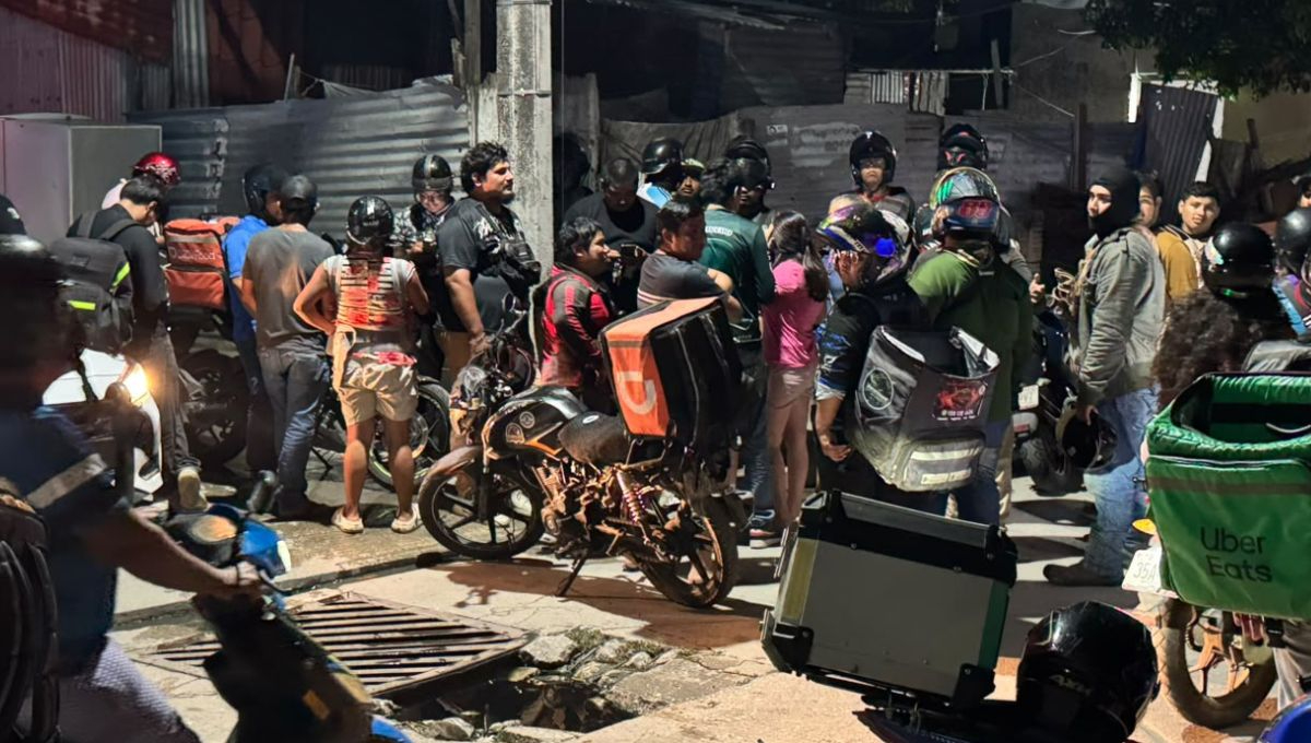 Más de 50 Moto Mandaditos se movilizan tras asalto a un compañero en la colonia 23 de Julio