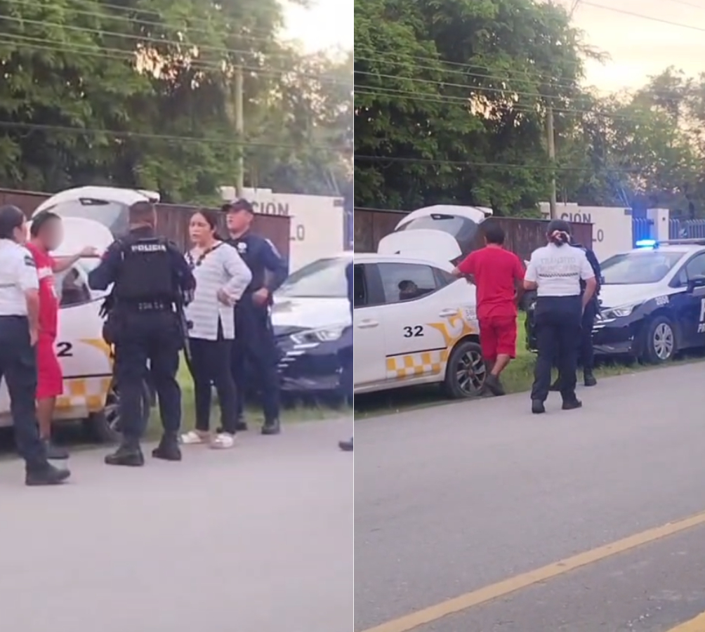La mujer y su presunto cómplice fueron trasladados a las instalaciones de Seguridad Pública