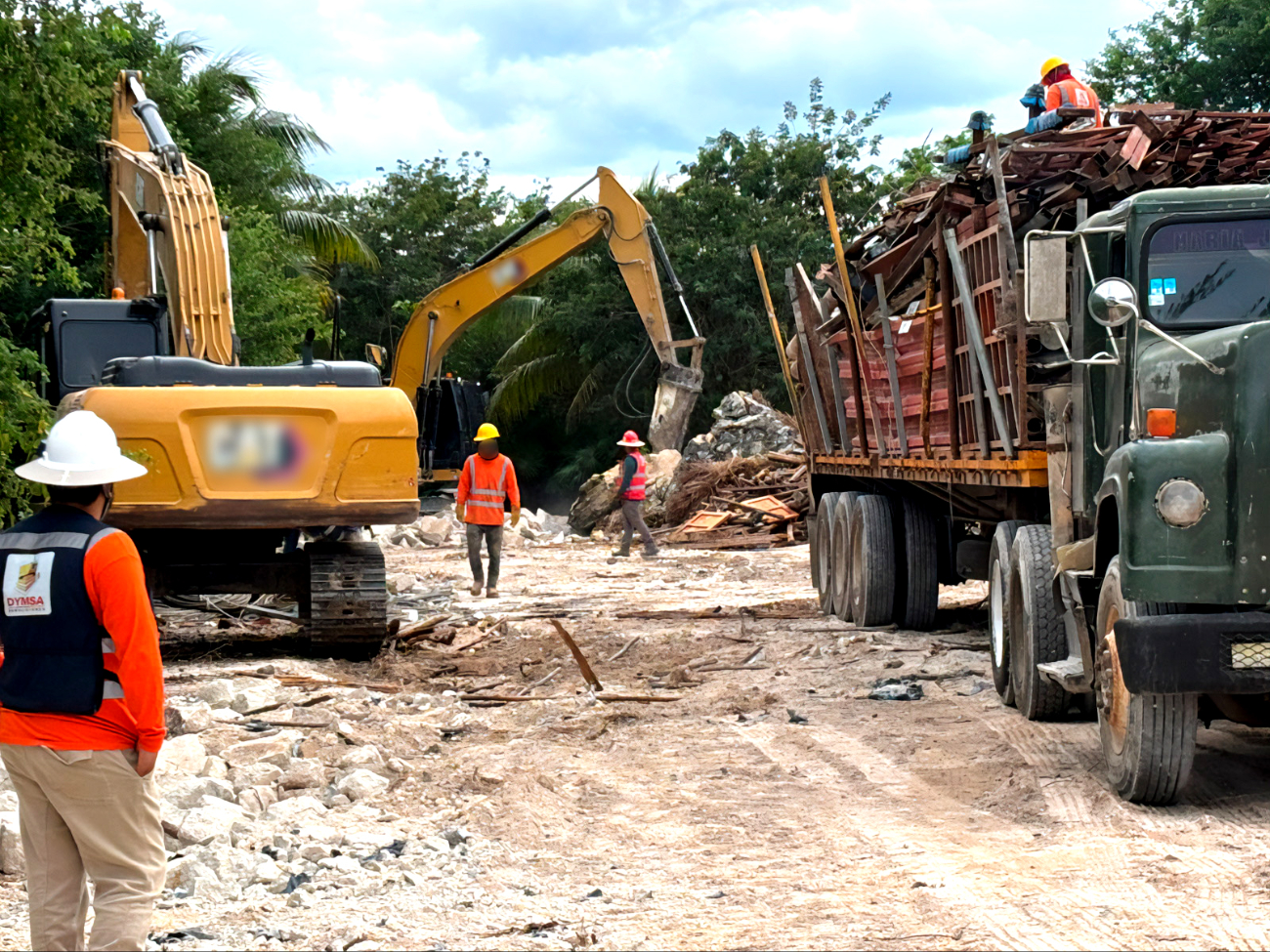 Los trabajos en Mahahual fueron suspendidos por no contar con permisos federales.