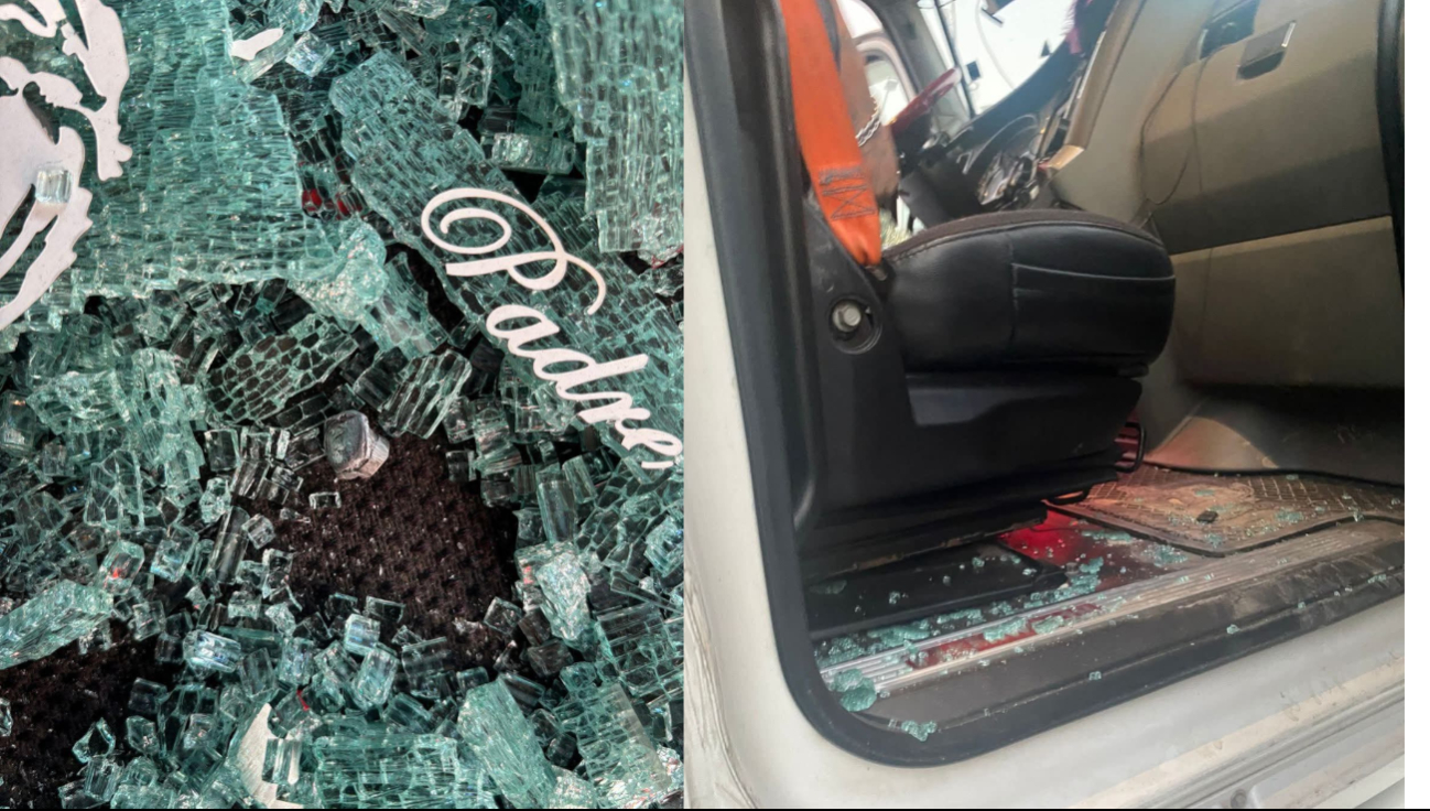 Un disparo impactó directamente en la unidad durante la huida.