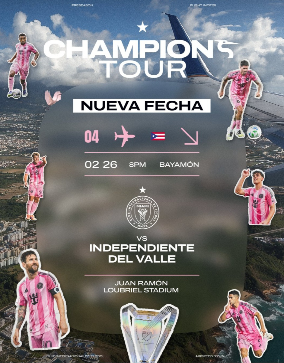 Inter Miami cambia fecha del partido en Puerto Rico.