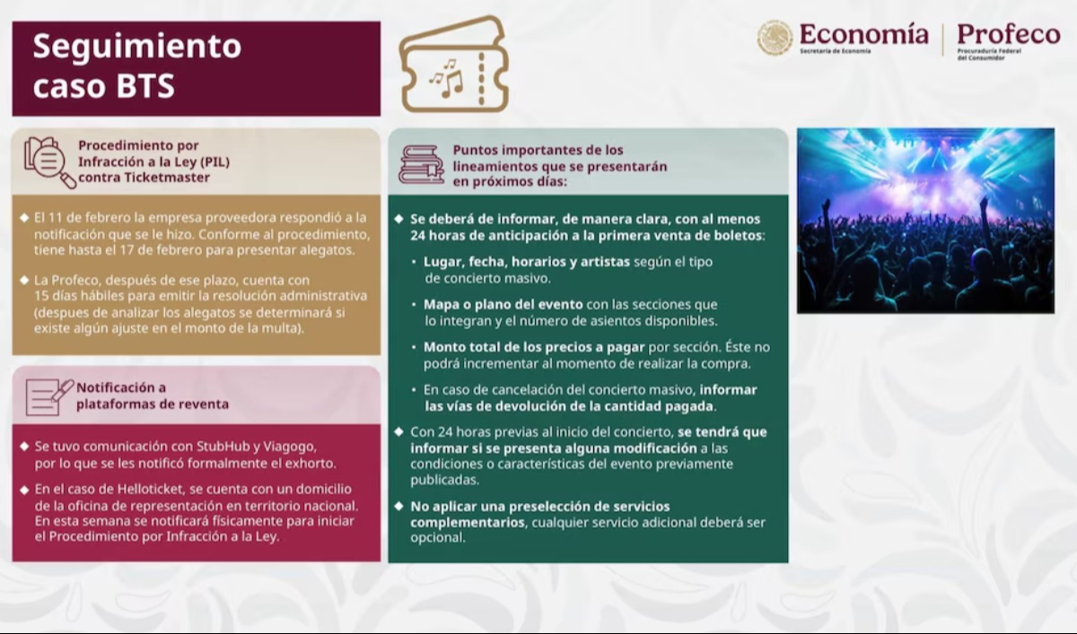 Nuevos lineamientos de Profeco para la venta de boletos.