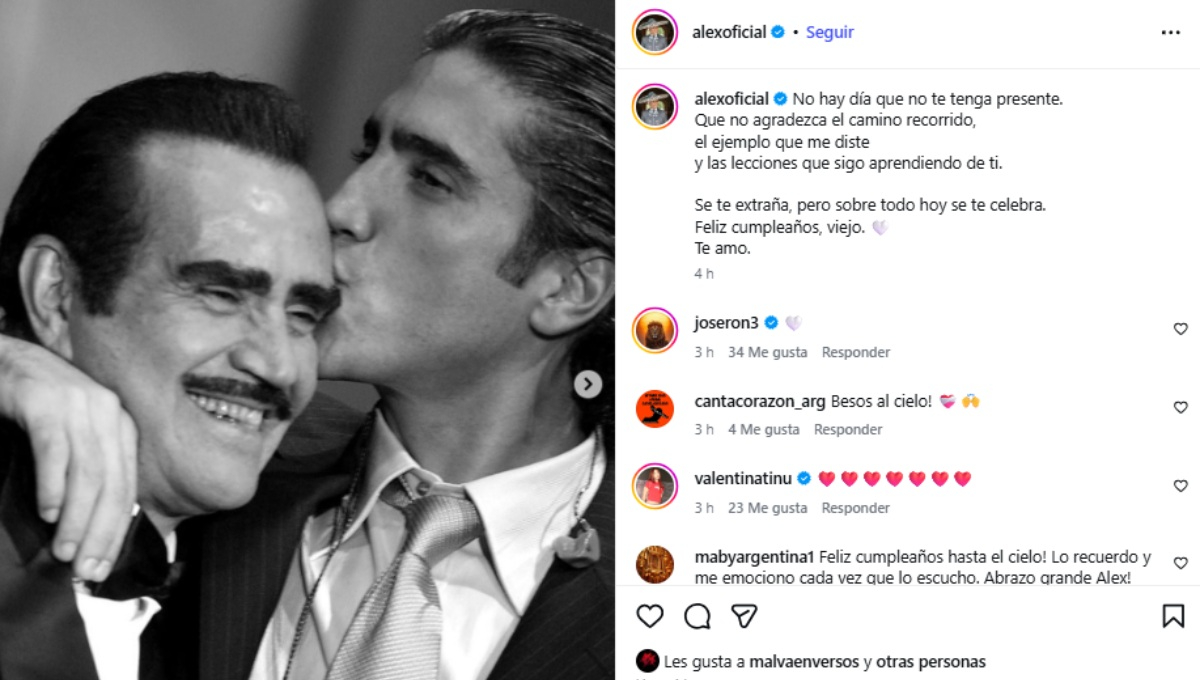 Alejandro Fernández recuerda a su padre, Vicente Fernández.