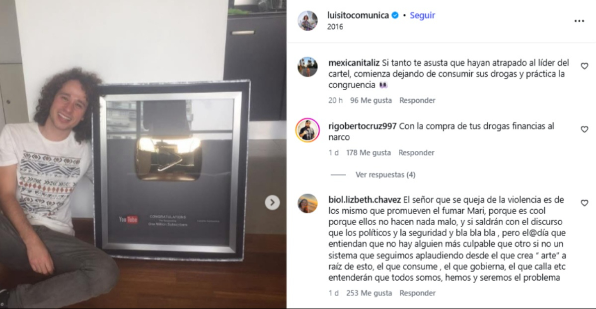 Usuarios arremeten contra Luisito Comunica en Instagram.