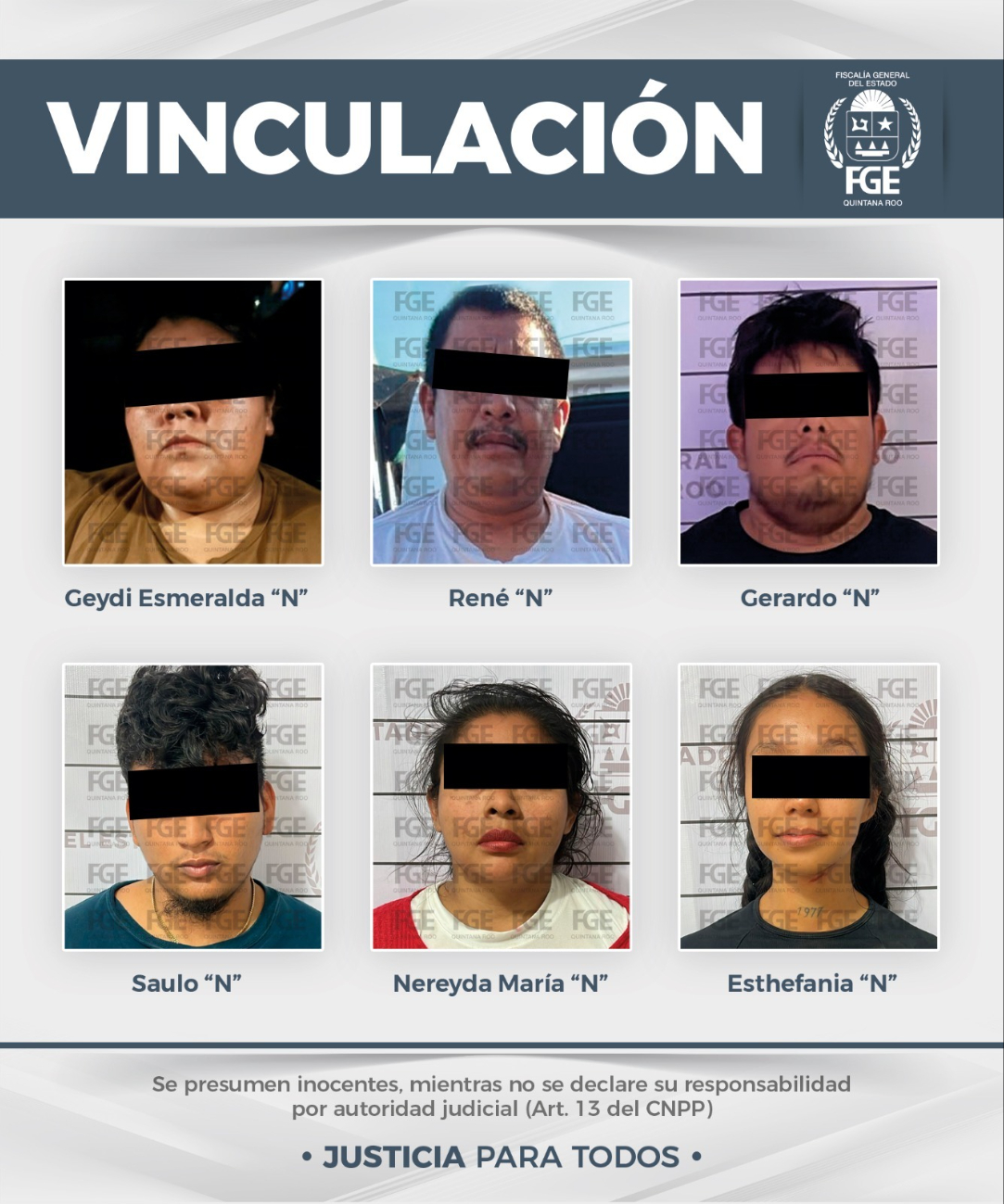 Los detenidos mantienen la presunción de inocencia y que su situación jurídica