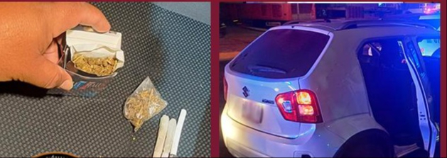 Durante la revisión hallaron bolsas con hierba seca con características de droga.