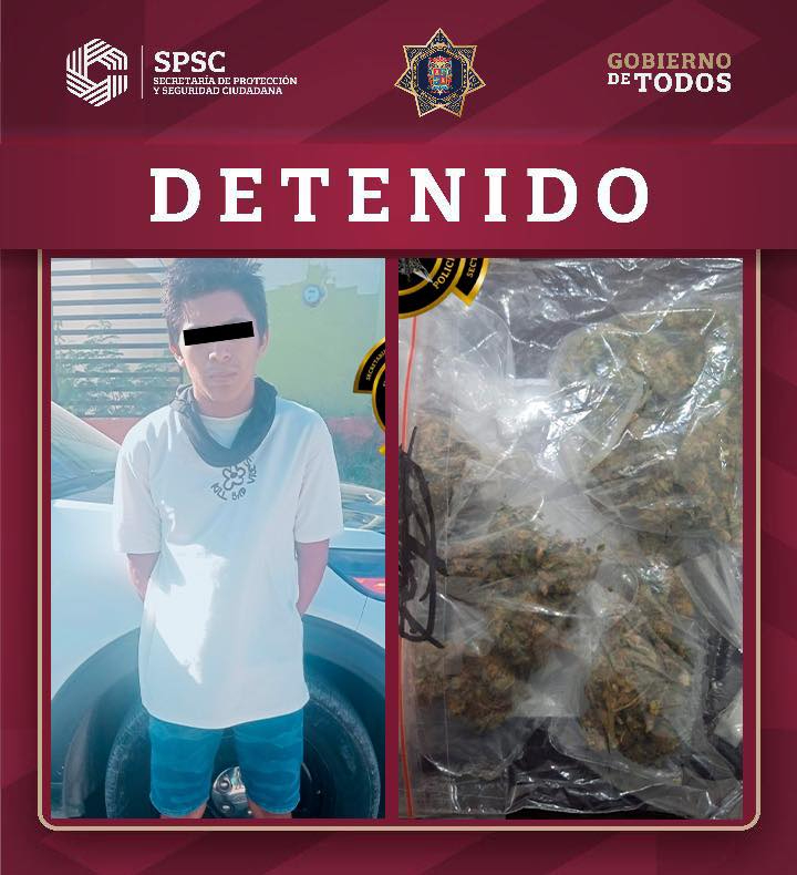 Un hombre fue detenido en la colonia 20 de Noviembre tras un reporte ciudadano.