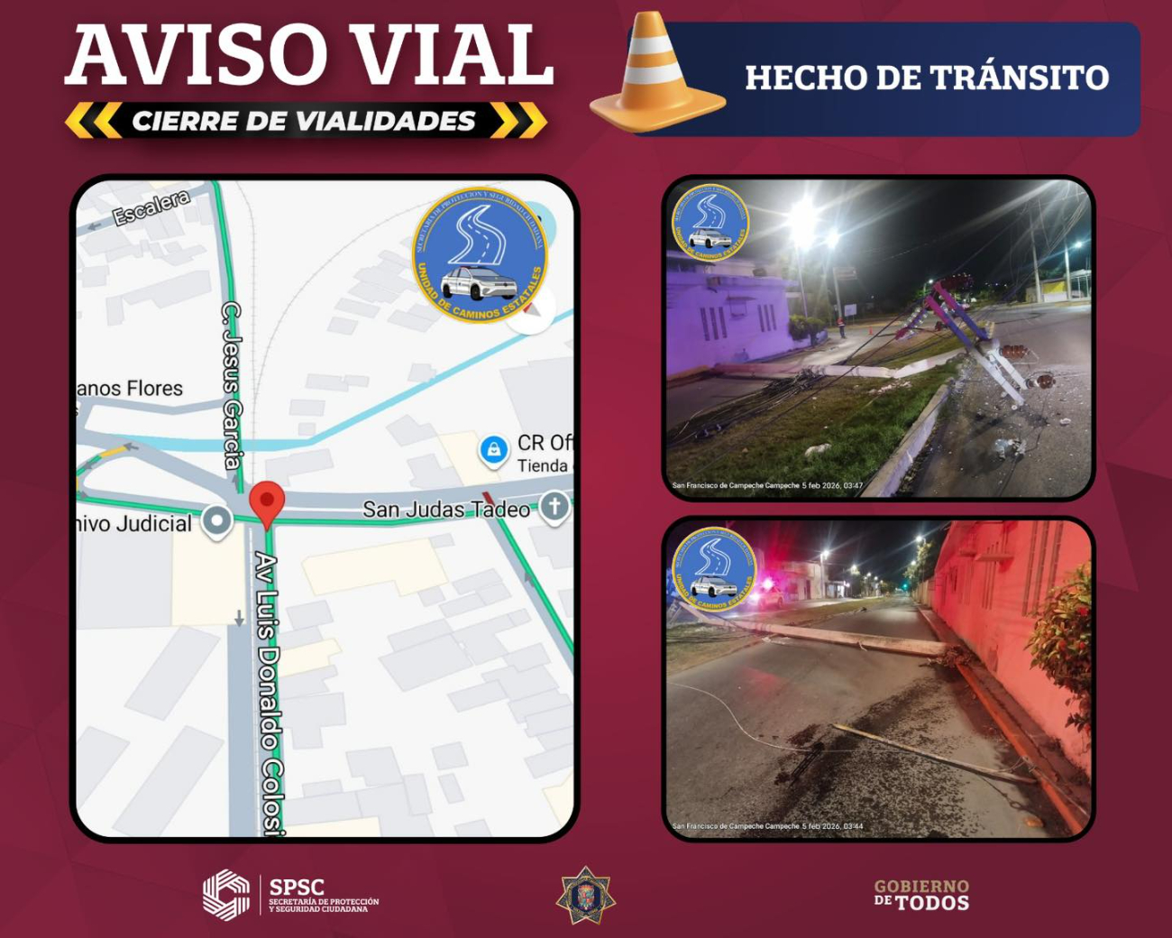 Autoridades recomiendan tomar precauciones y usar rutas alternas.