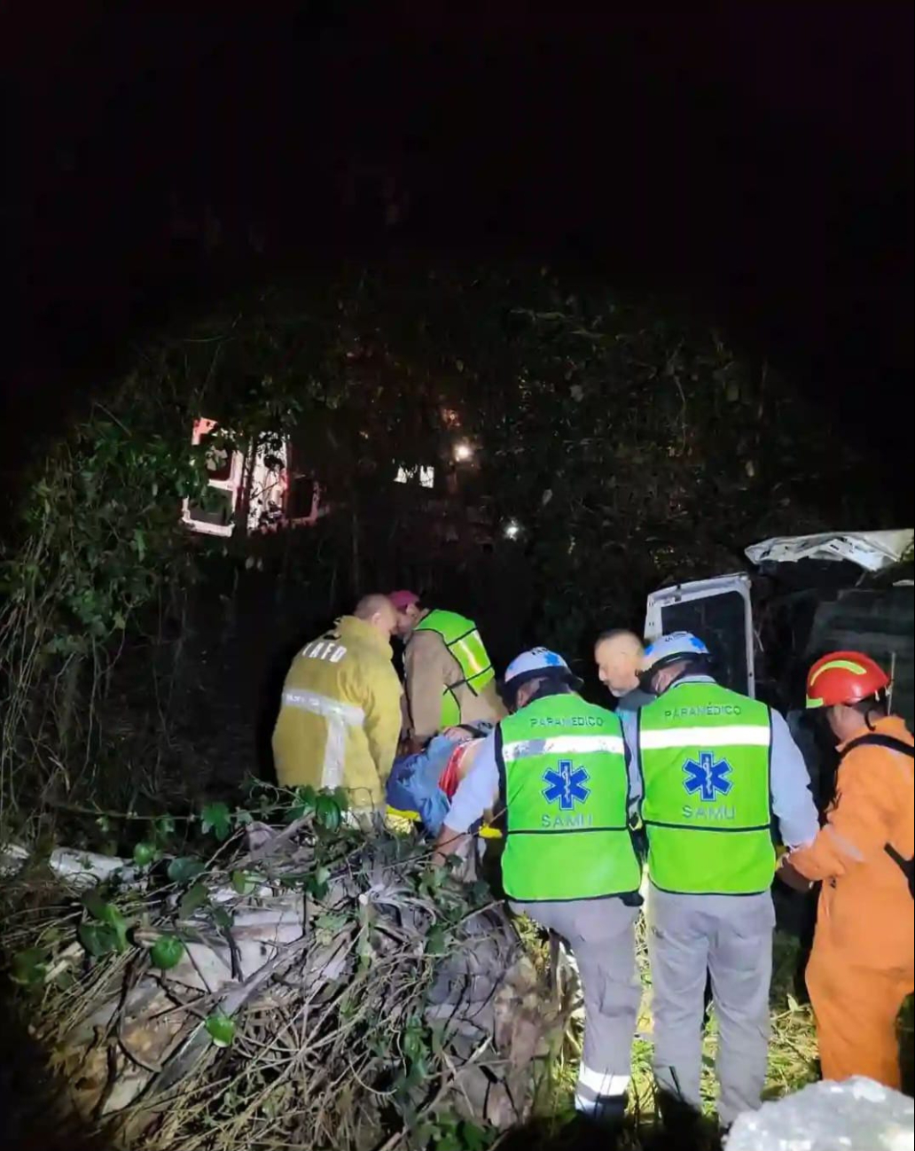 Los heridos fueron trasladados al hospital IMSS-Bienestar Janell Romero Aguilar.