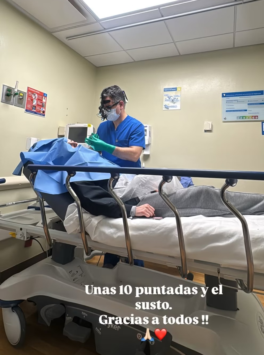 La hija mayor de Geraldine Bazán recibió 10 puntadas.