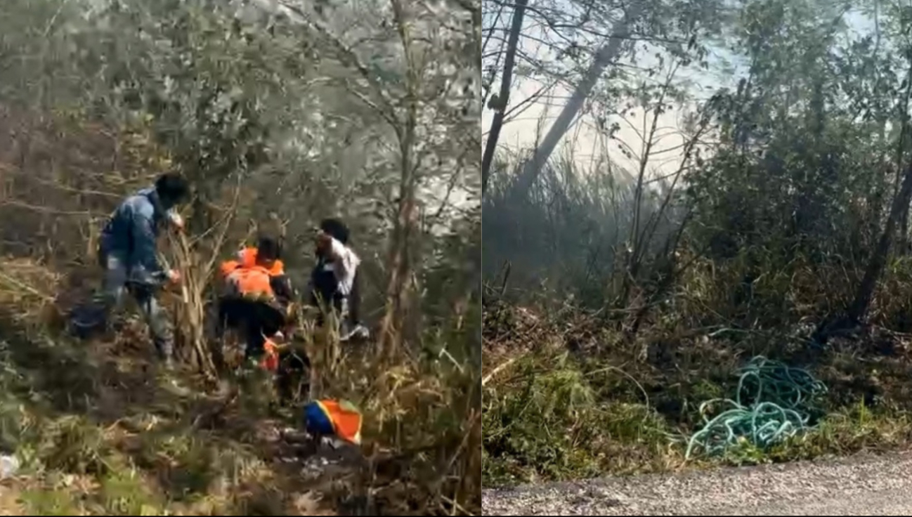 El hombre, de aproximadamente 30 años, quedó inconsciente tras la descarga.