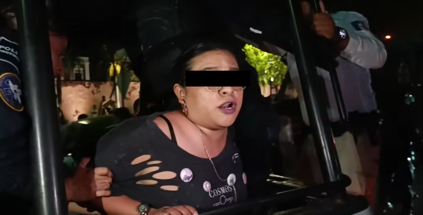 Entre las detenidas se encuentra Idalia Betsabé Chino Delgado, quien aseguró en video no ser de Campeche.