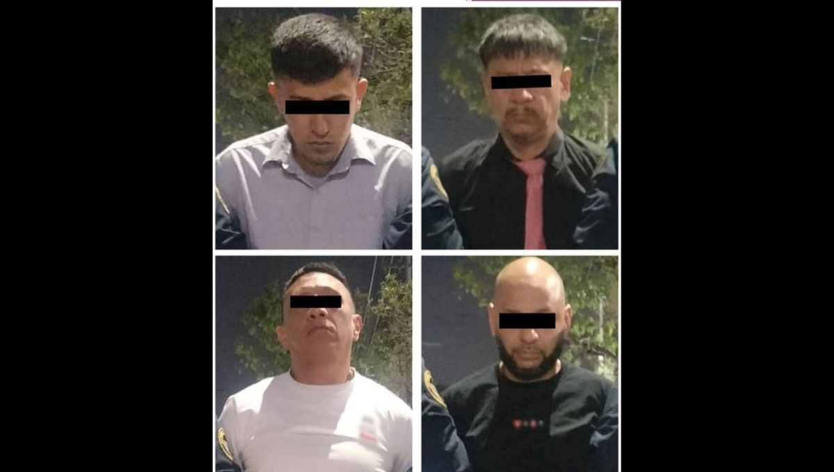 Los cuatro individuos capturados fueron puestos a disposición de la Fiscalía General de Justicia de la Ciudad de México