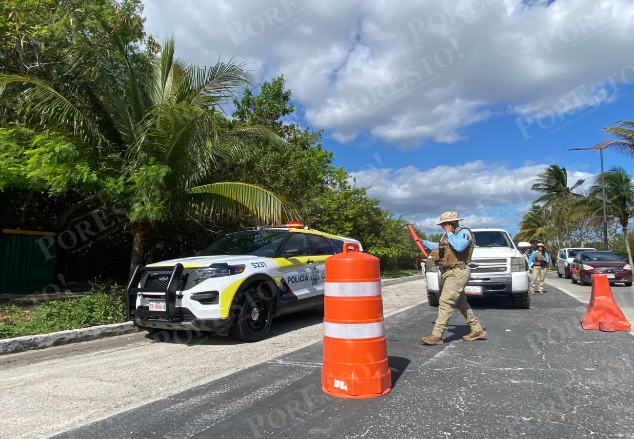 Autoridades iniciaron revisiones de vehículos en el Bulevar Kukulcán
