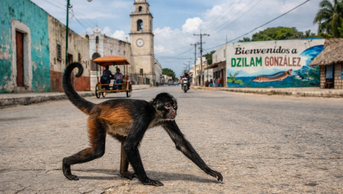 No es la primera vez que monos araña son reportadas en zonas urbanas de Yucatán