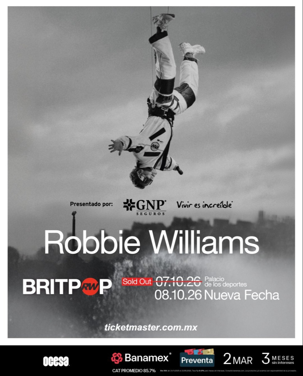Robbie Williams anuncia nueva fecha en el Palacio de los Deportes.