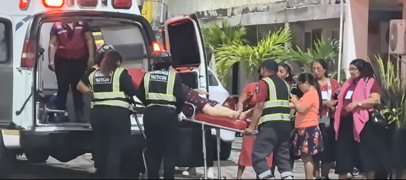 La lesionada estaba hospedada por motivos religiosos.