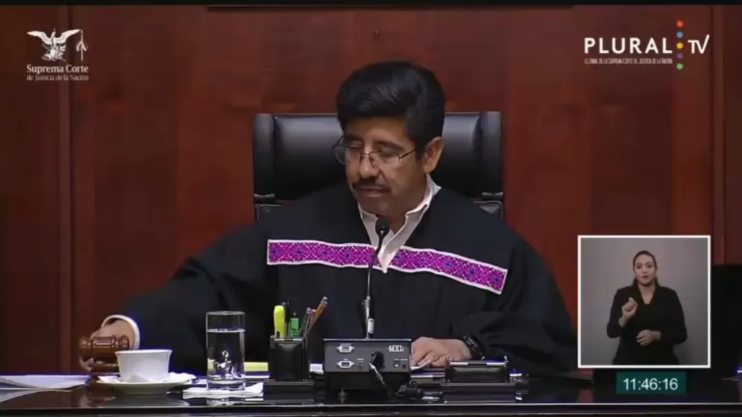 Ministro Hugo Aguilar en la sesión pública del 18 de marzo