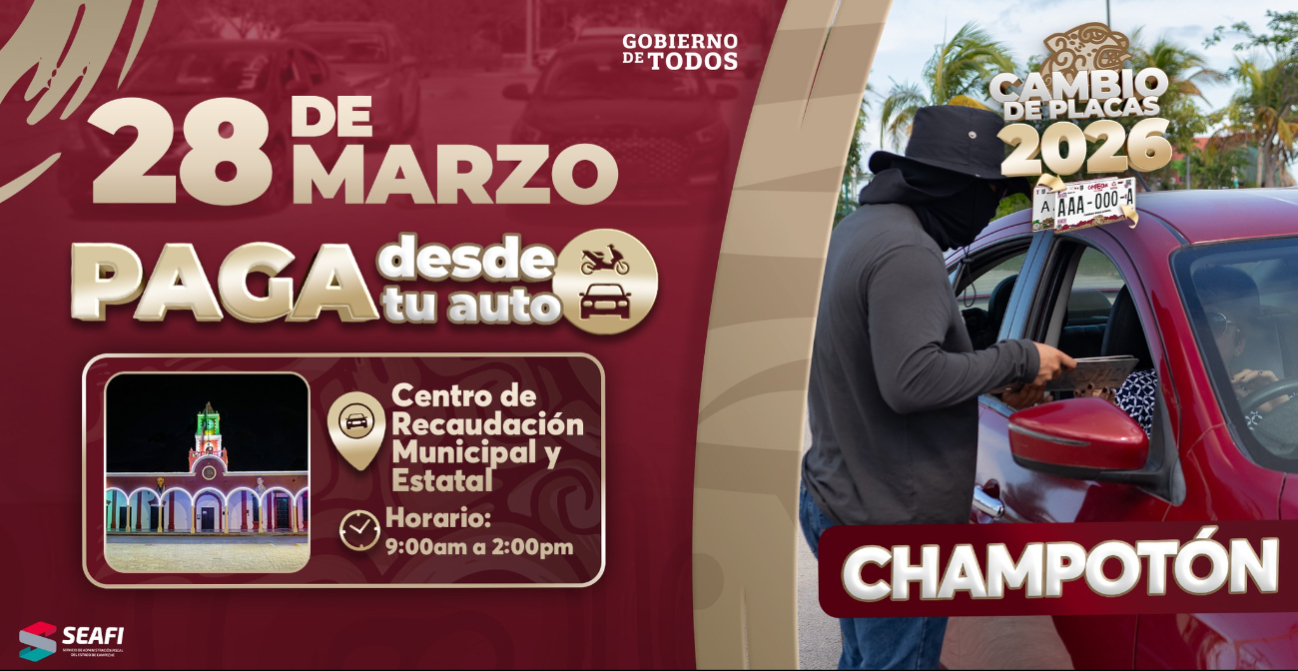 Champotón contará con módulo especial el 28 de marzo.
