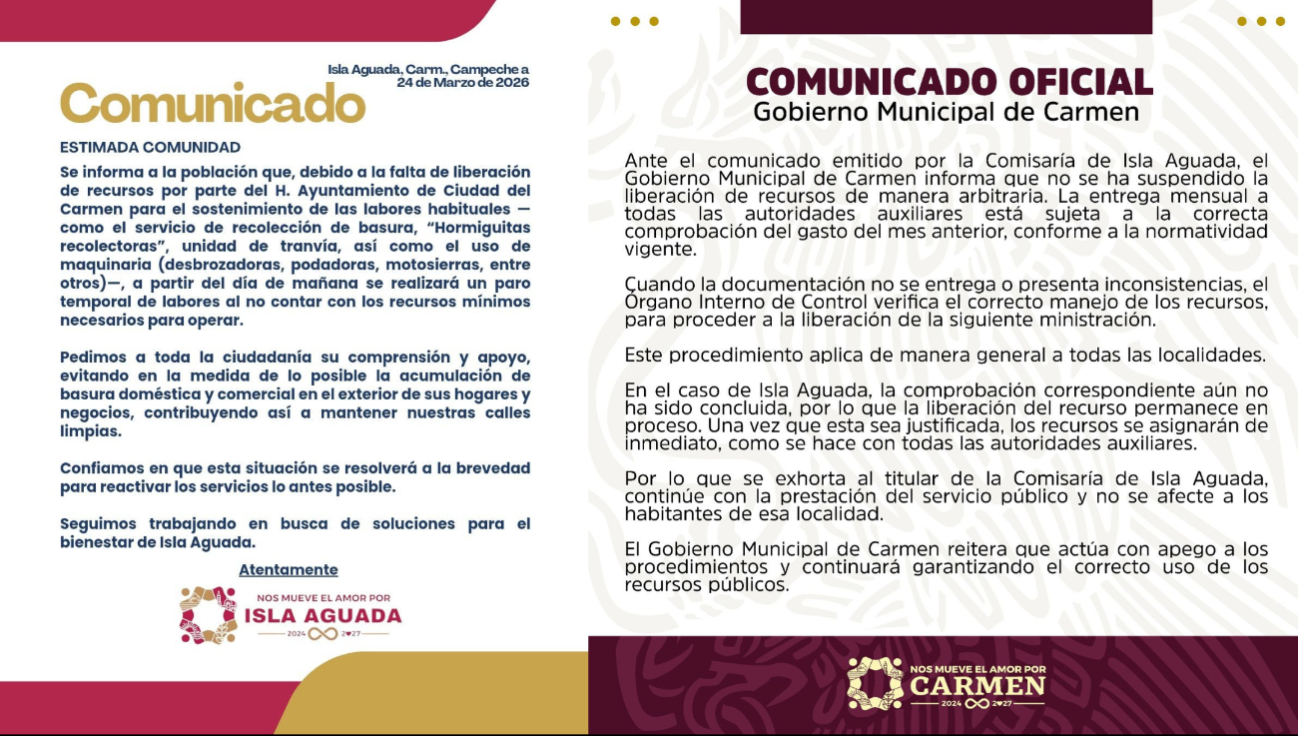 Conflicto entre comisaría y Ayuntamiento de Carmen.