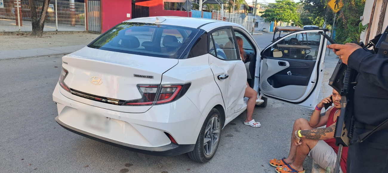 Elementos de Tránsito acudieron al sitio para el deslinde de responsabilidades