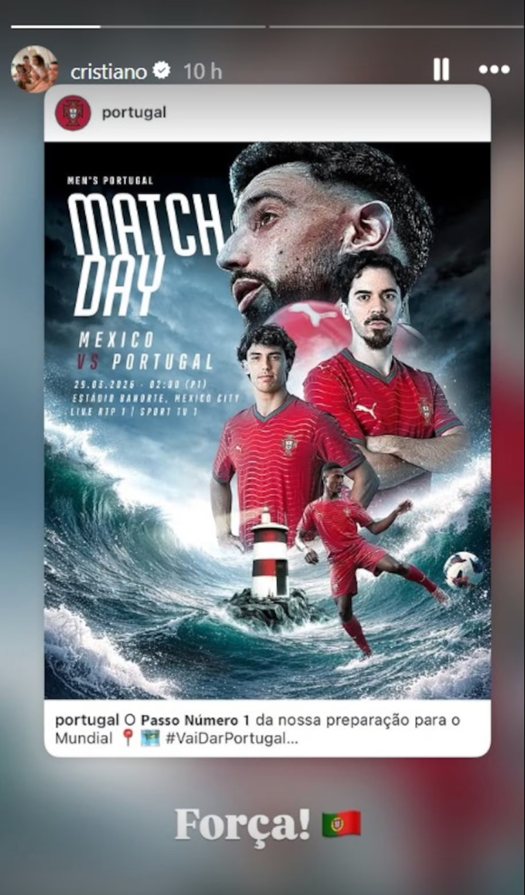 La imagen de Cristiano en sus redes sociales