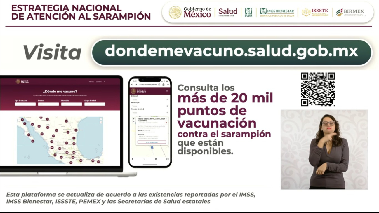 Estado de México y CDMX encabezan vacunación contra el sarampión