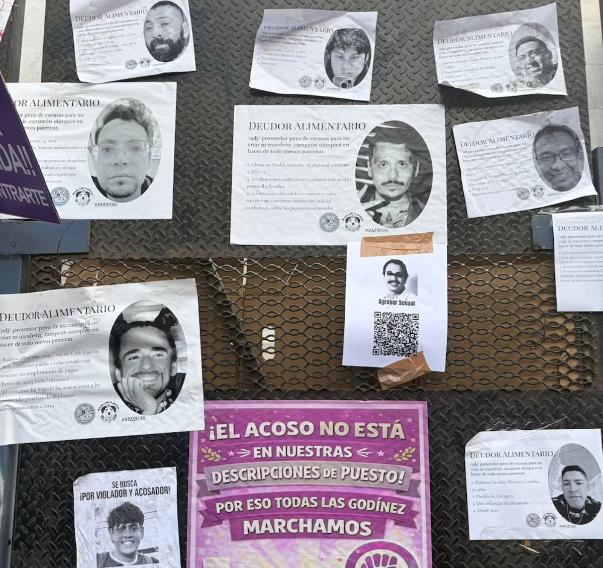 Christian Nodal en tendedero de deudores alimentarios.