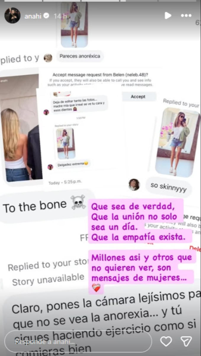 Anahí responde a las críticas sobre su cuerpo.