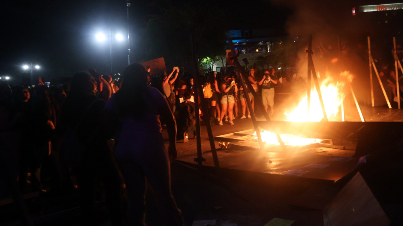 Se realizaron quemas y pintas en Paseo de Montejo