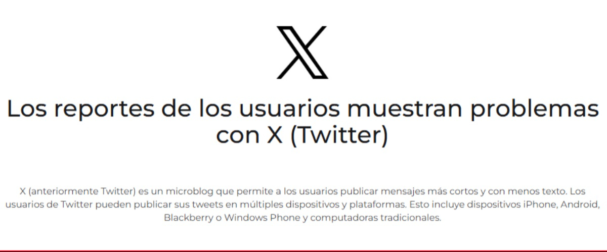 Downdetector sobre la caía de X este 14 de abril de 2026.