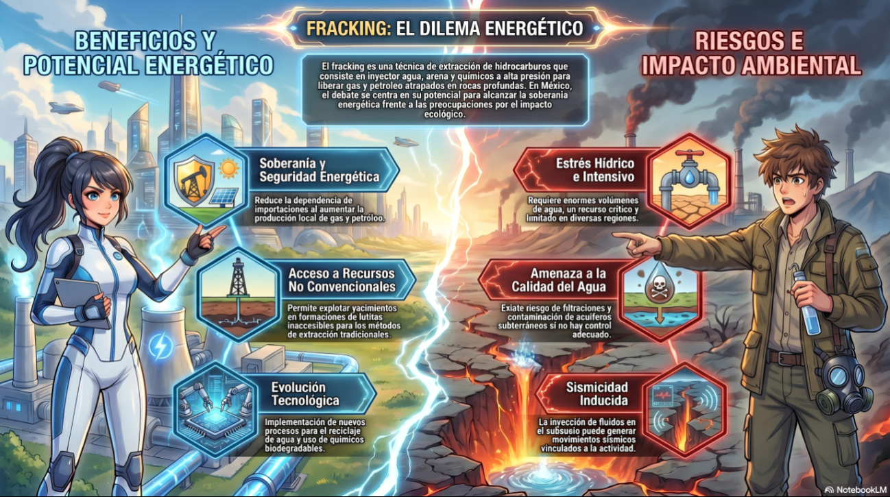 El fracking continúa como un tema de análisis en la industria energética. Su viabilidad depende de factores técnicos, ambientales y sociales