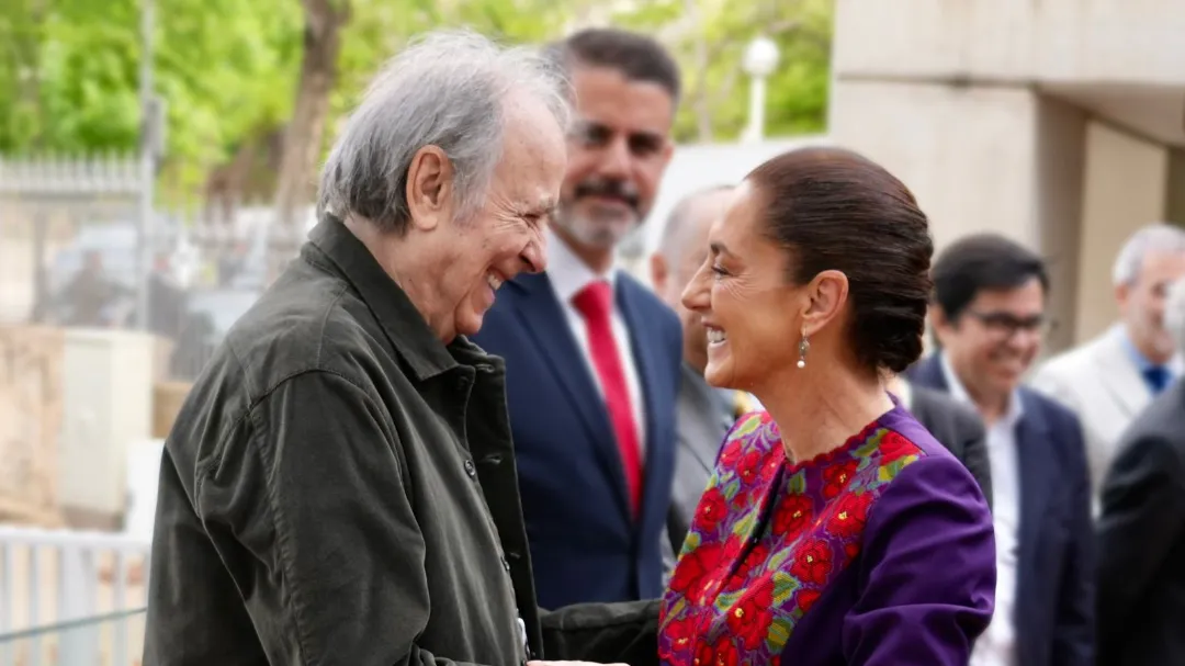 “Es fantástico”: Joan Manuel Serrat destaca labor de Claudia Sheinbaum en México