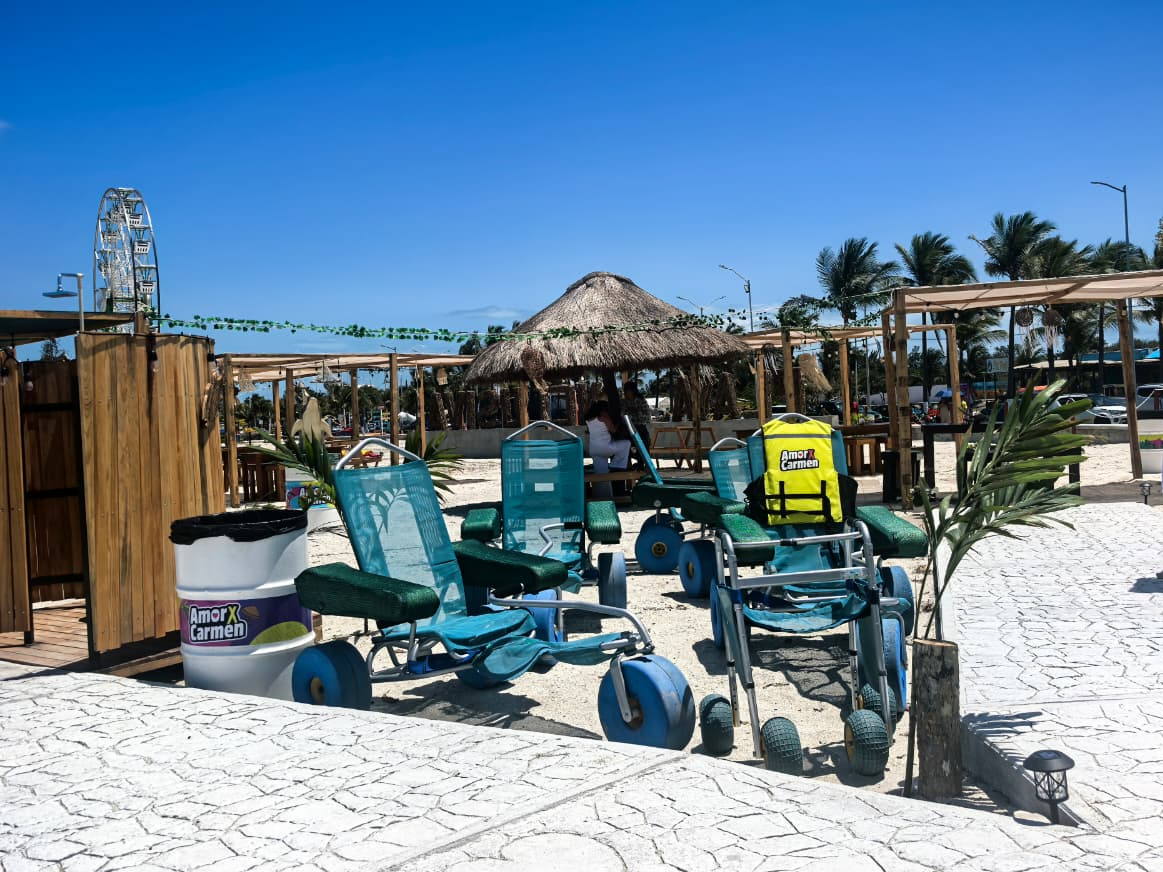 Campeche impulsa playas inclusivas para personas con y sin discapacidad.