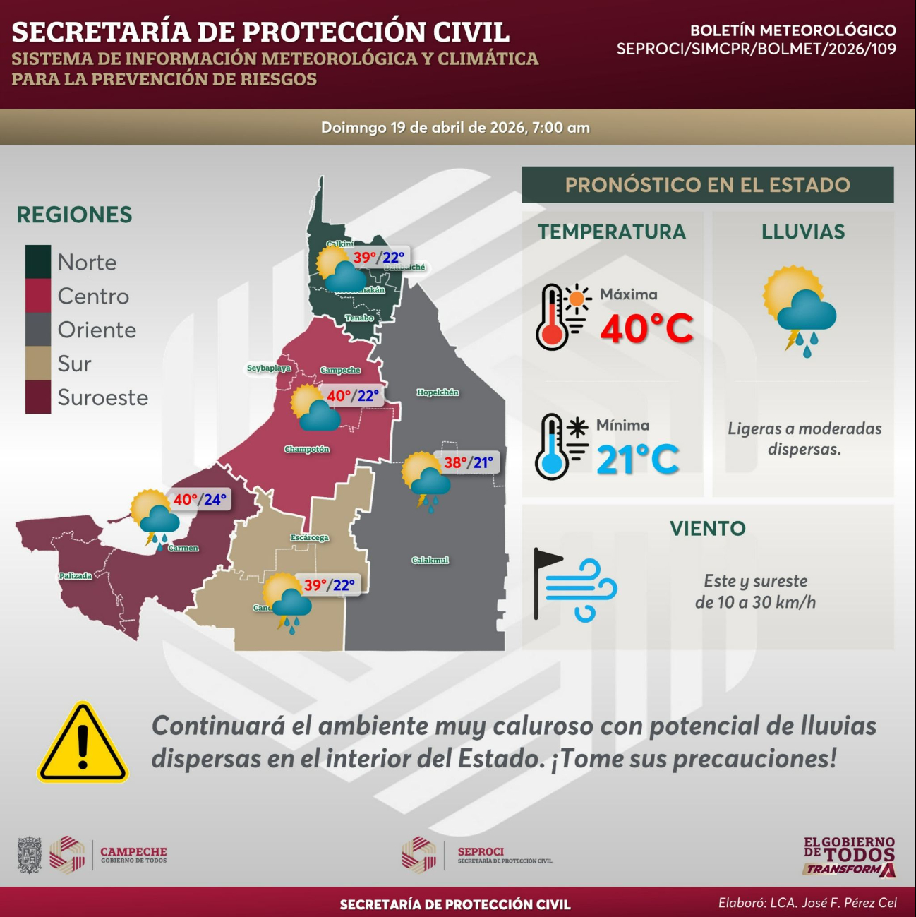 Municipios como Ciudad del Carmen, Champotón y Escárcega entre los más afectados.