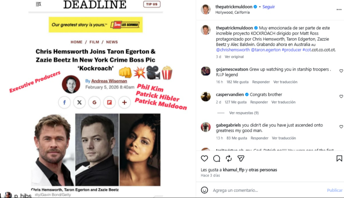 Patrick Muldoon en sus redes sociales antes de morir.