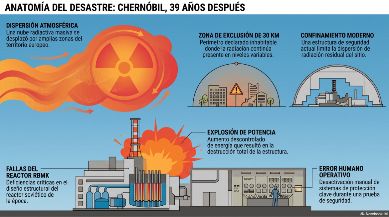 El accidente nuclear dejó consecuencias ambientales y de salud que persisten